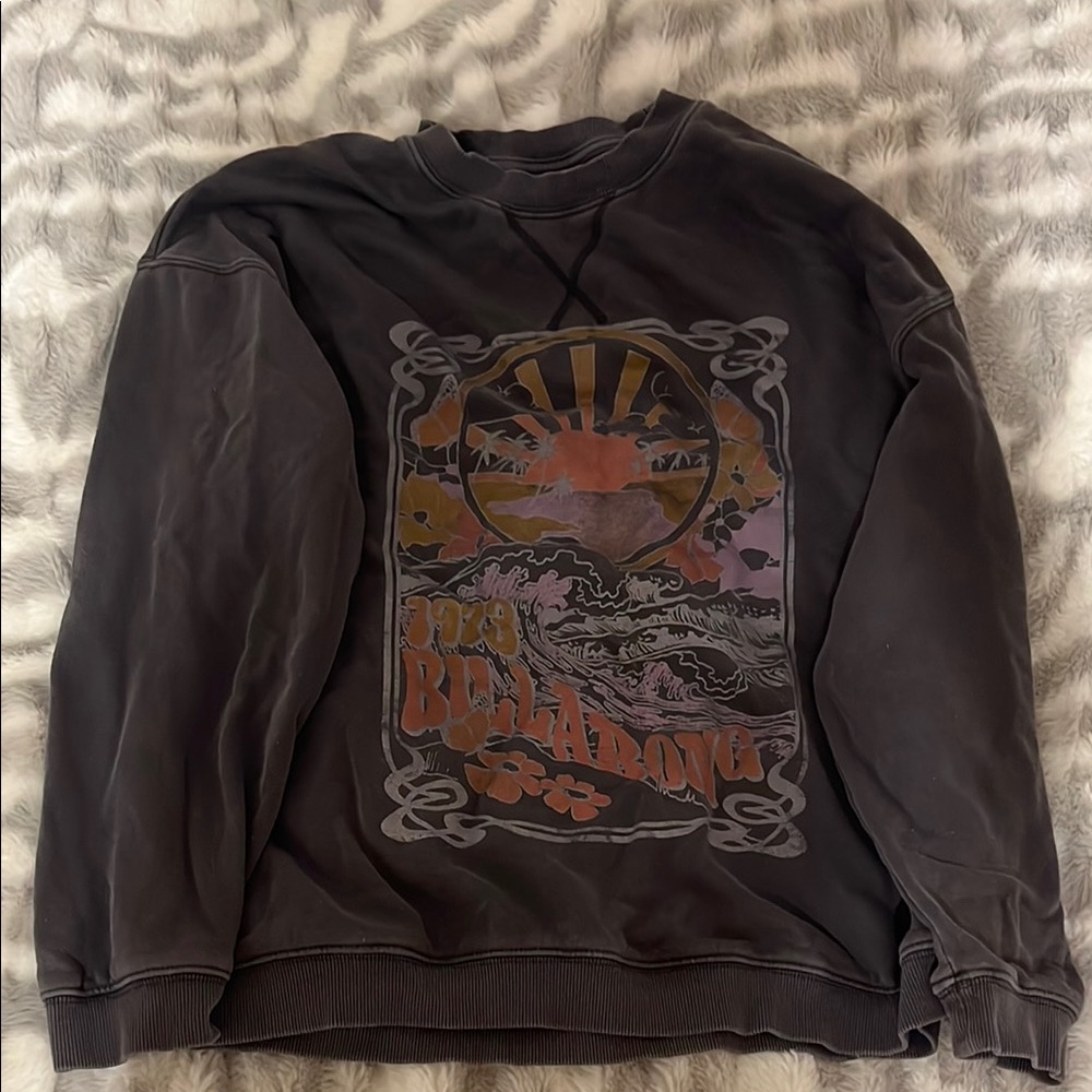 Billabong Girls Black Graphic Sweater